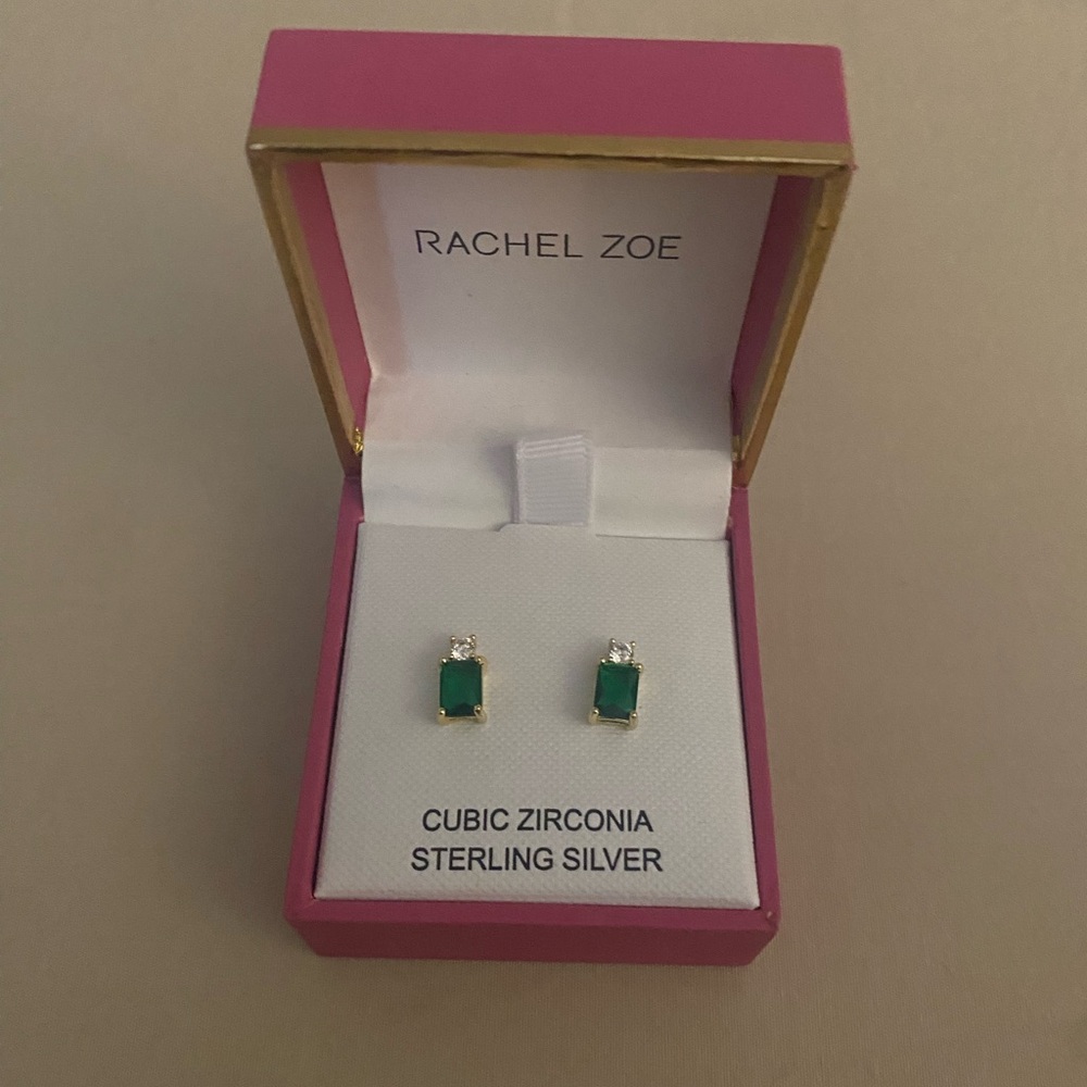 NEW Rachel Zoe green earrings